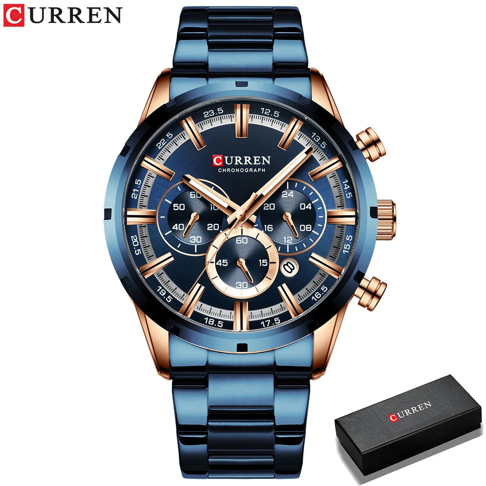 CURREN -  Men's Watch Blue Dial Stainless Steel