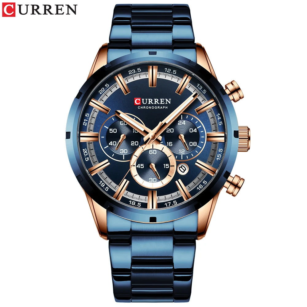 CURREN -  Men's Watch Blue Dial Stainless Steel
