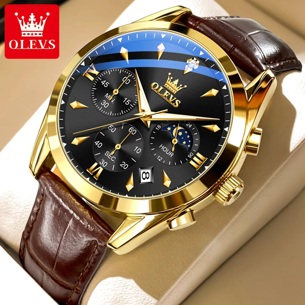 OLEVS - 3609 Original Moon Phase Chronograph