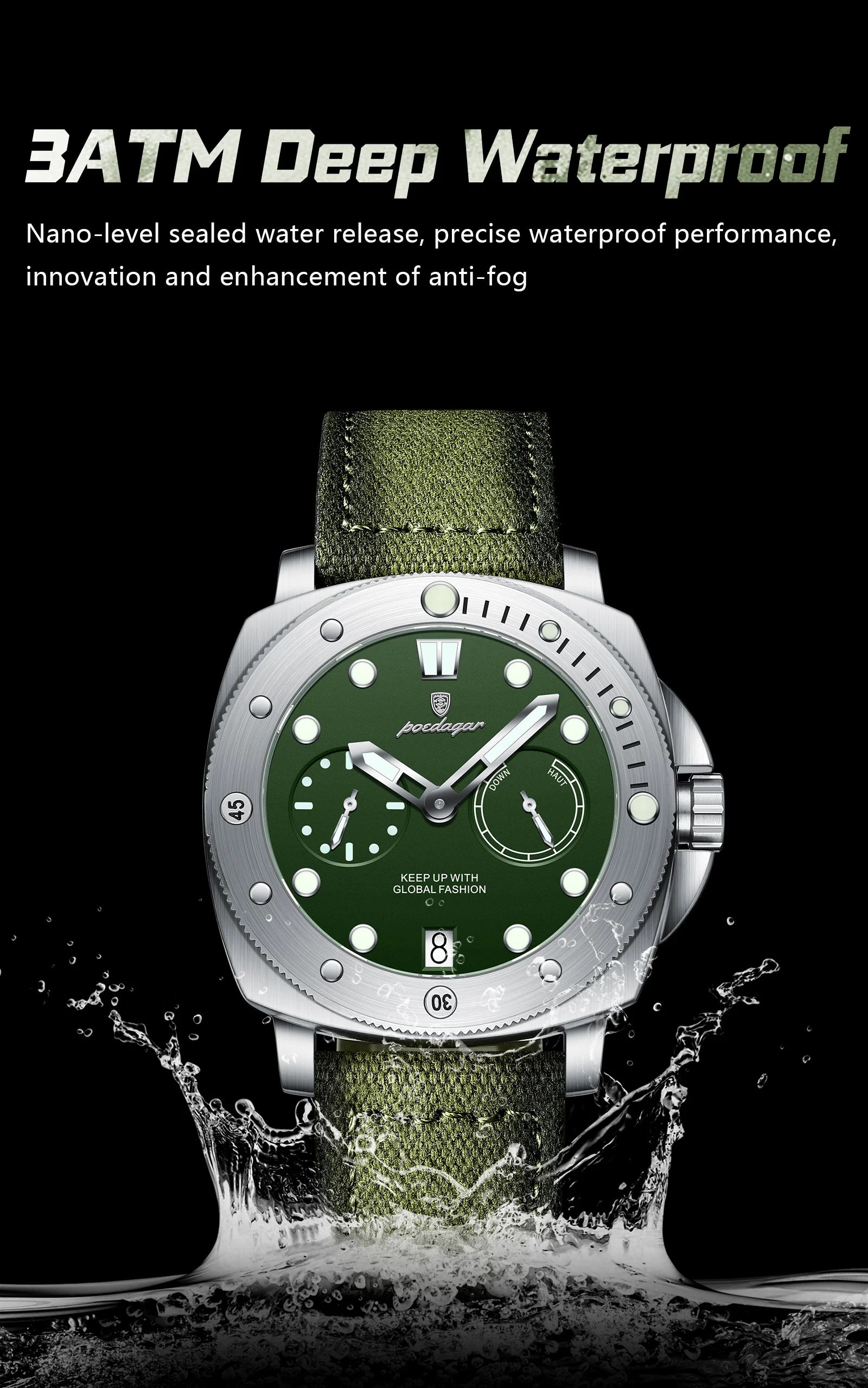 POEDAGAR High Quality Military Watch