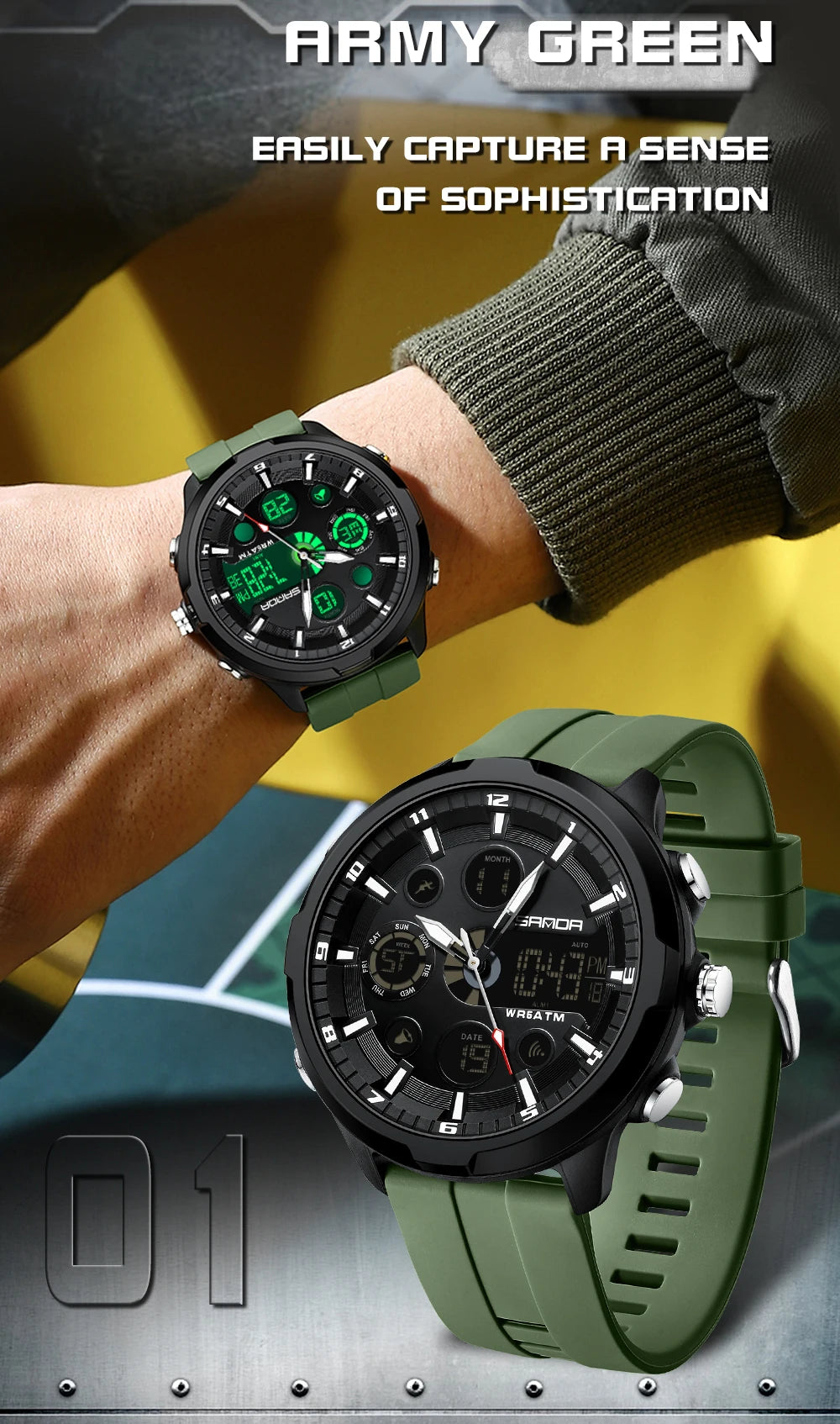 SANDA Top Brand Sports Military Men's