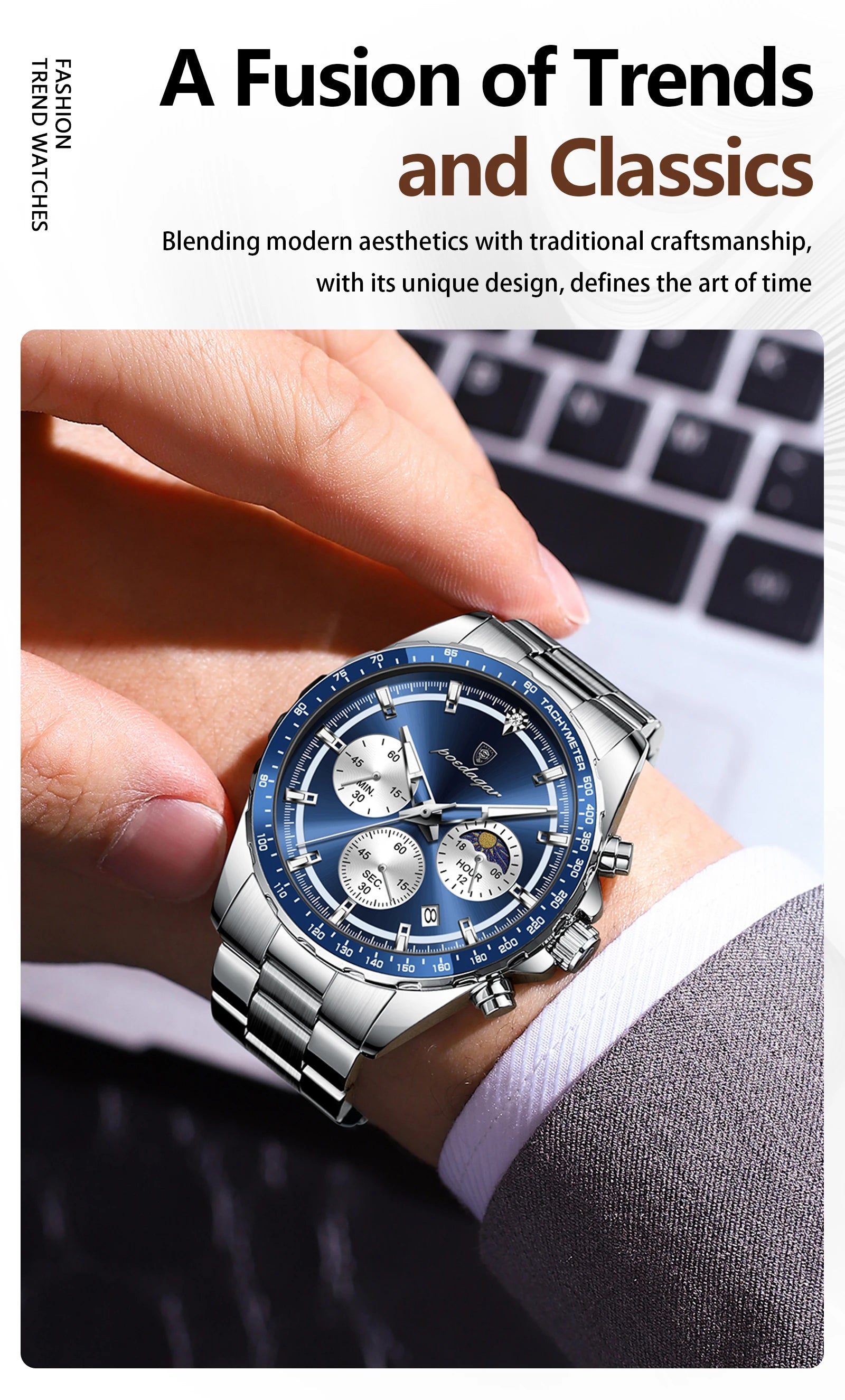 POEDAGAR Original Men Clock Sports 01