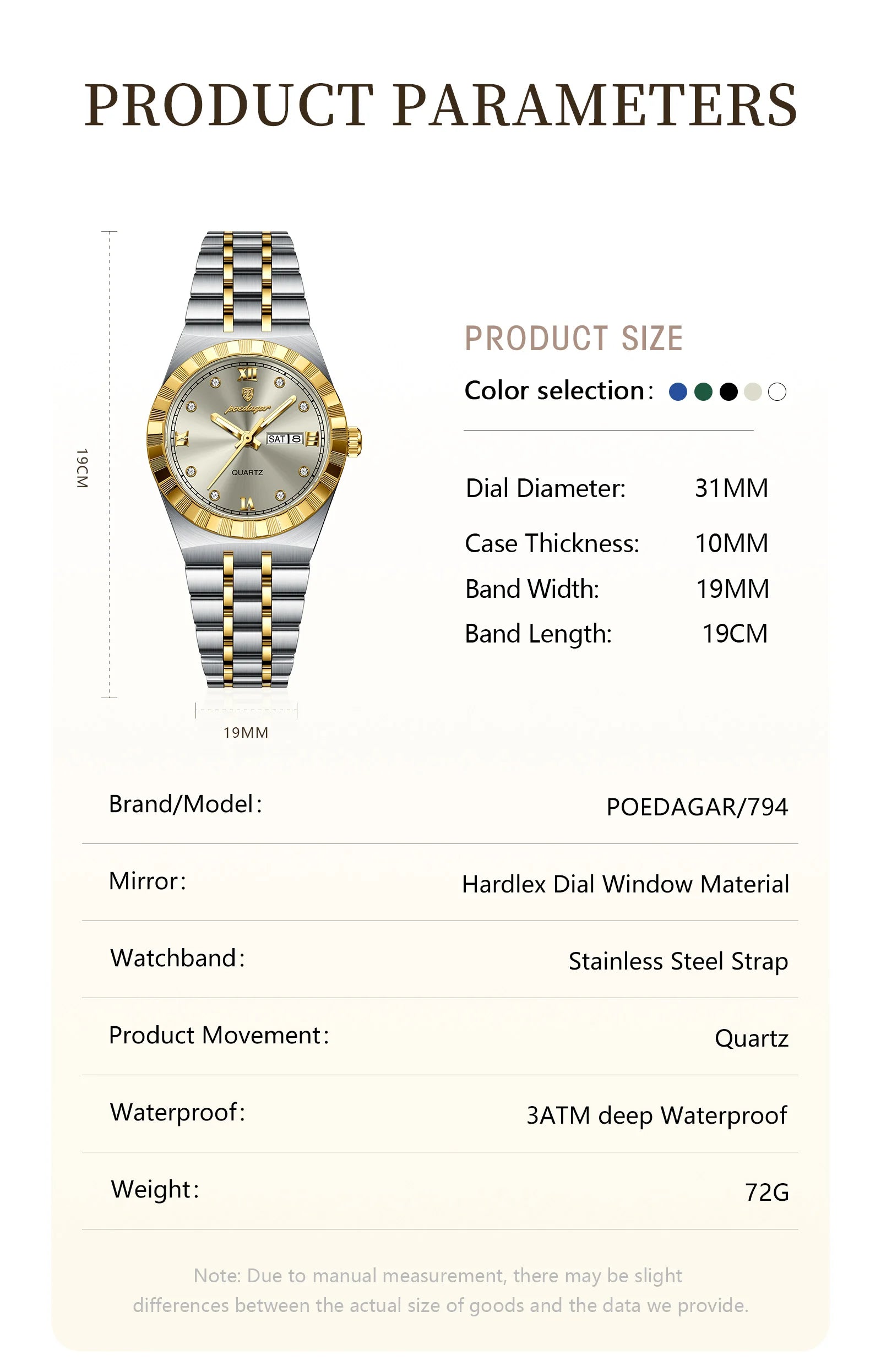 POEDAGAR - Luxury Original Ladies Watch