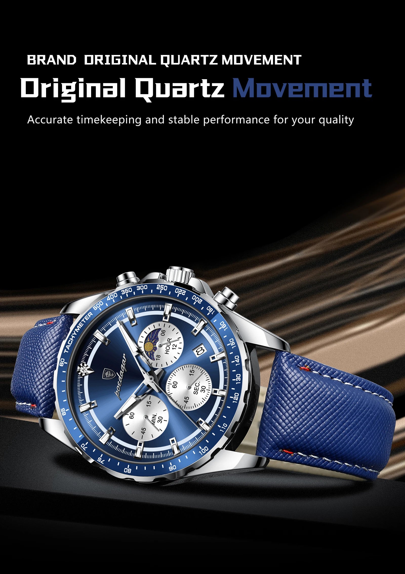 POEDAGAR - Original Luxury Men Clock Fashion Luminous