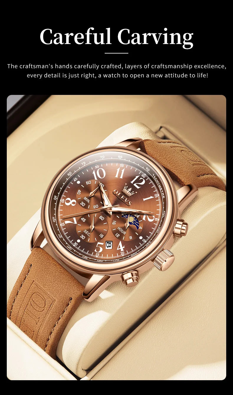 OLEVS Men’s Multifunction Quartz Chronograph Watch