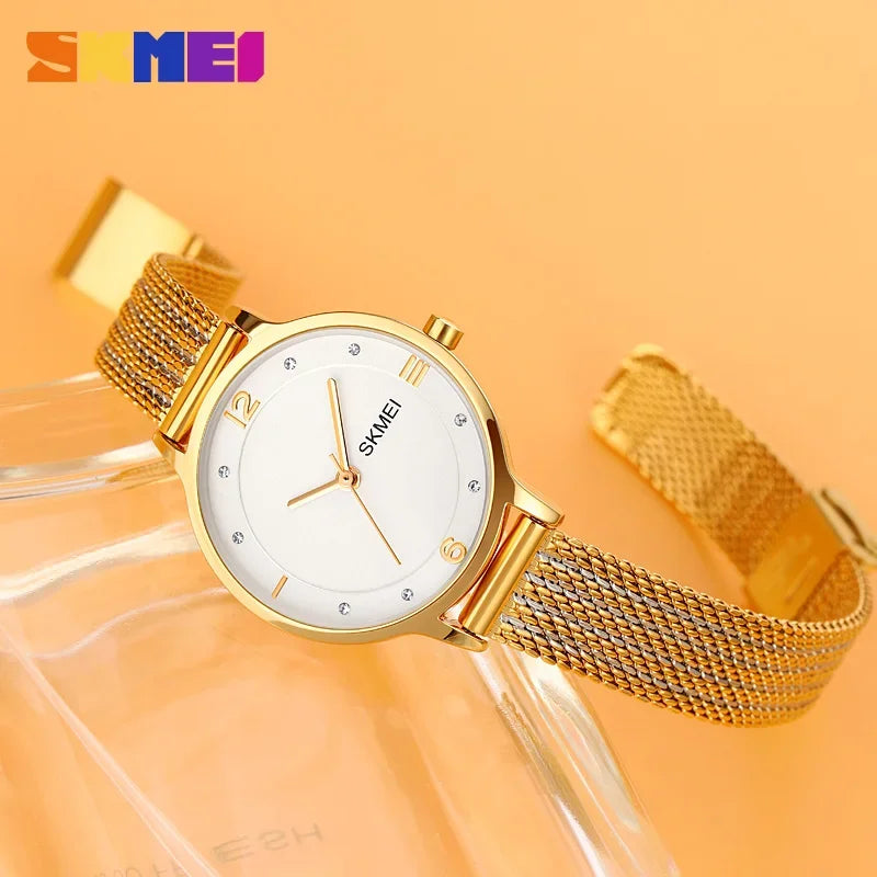 SKMEI 1874 Wristwatches Ladies Steel Bracelet Lady
