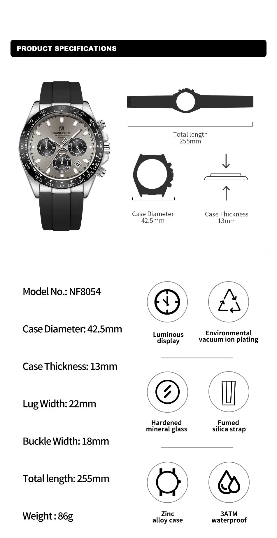 NAVIFORCE -  Luxury Men's Watch Waterproof