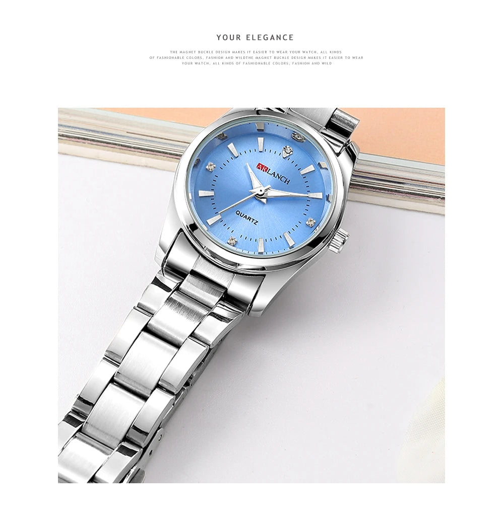 Pink Minimalist Girl Clock Outdoor Travel Women