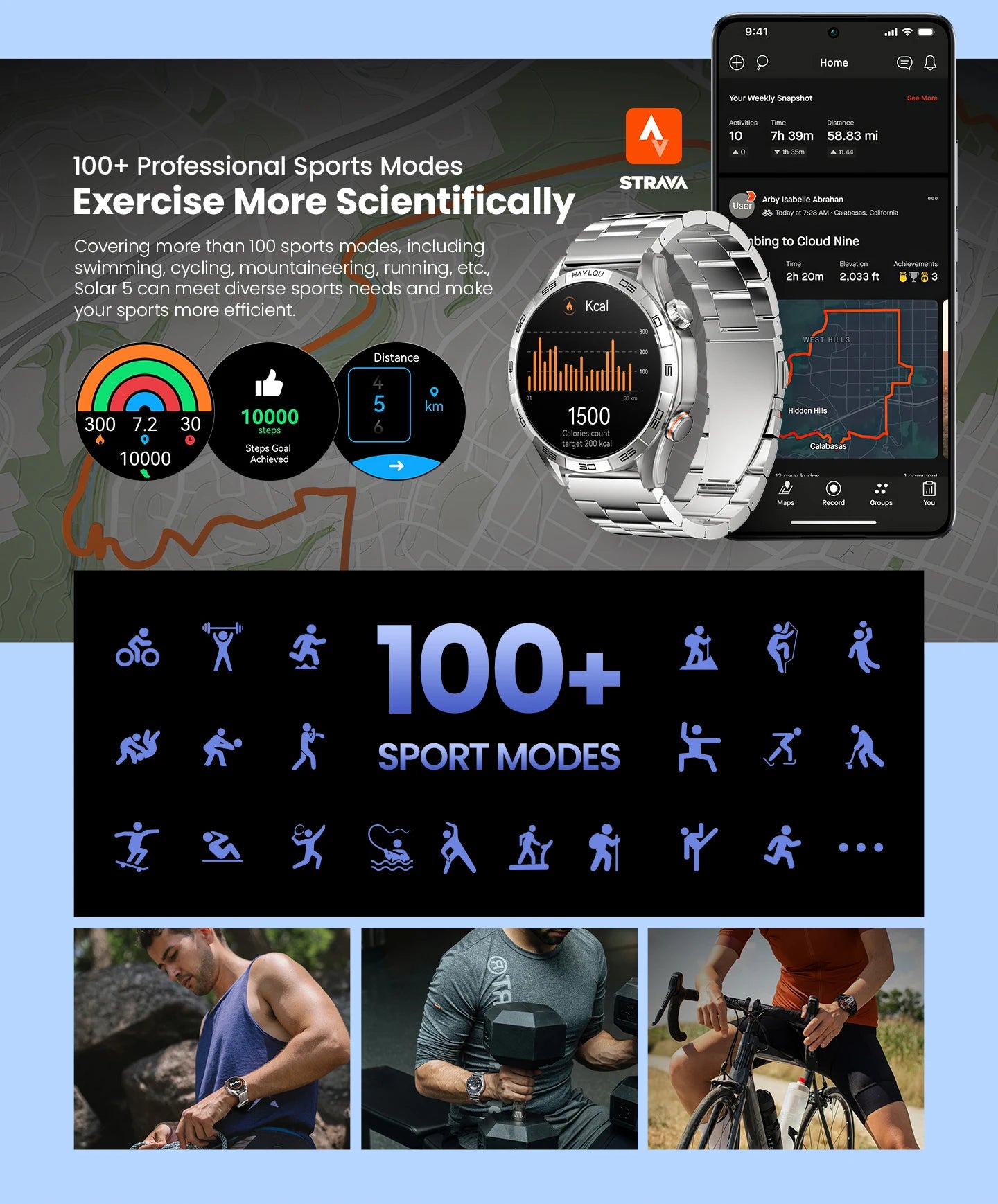 HAYLOU  - Solar 5 Voice Calling Smartwatch 1.58'