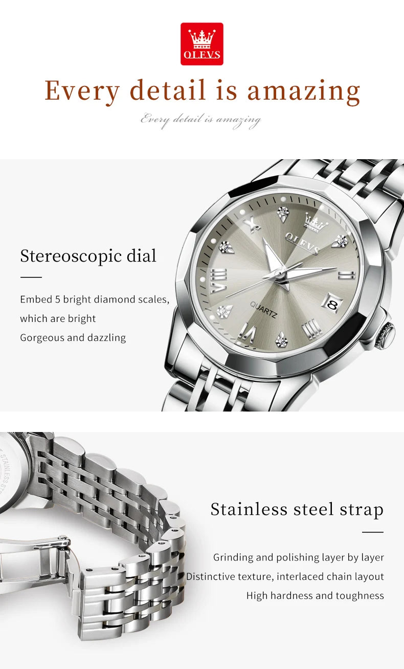 OLEVS Elegant Fashion Women's Watches Luxury