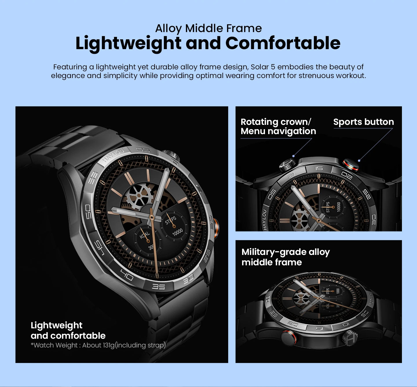 HAYLOU  - Solar 5 Voice Calling Smartwatch 1.58'