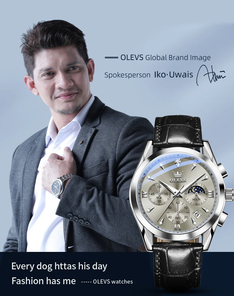 OLEVS - 3609 Original Moon Phase Chronograph