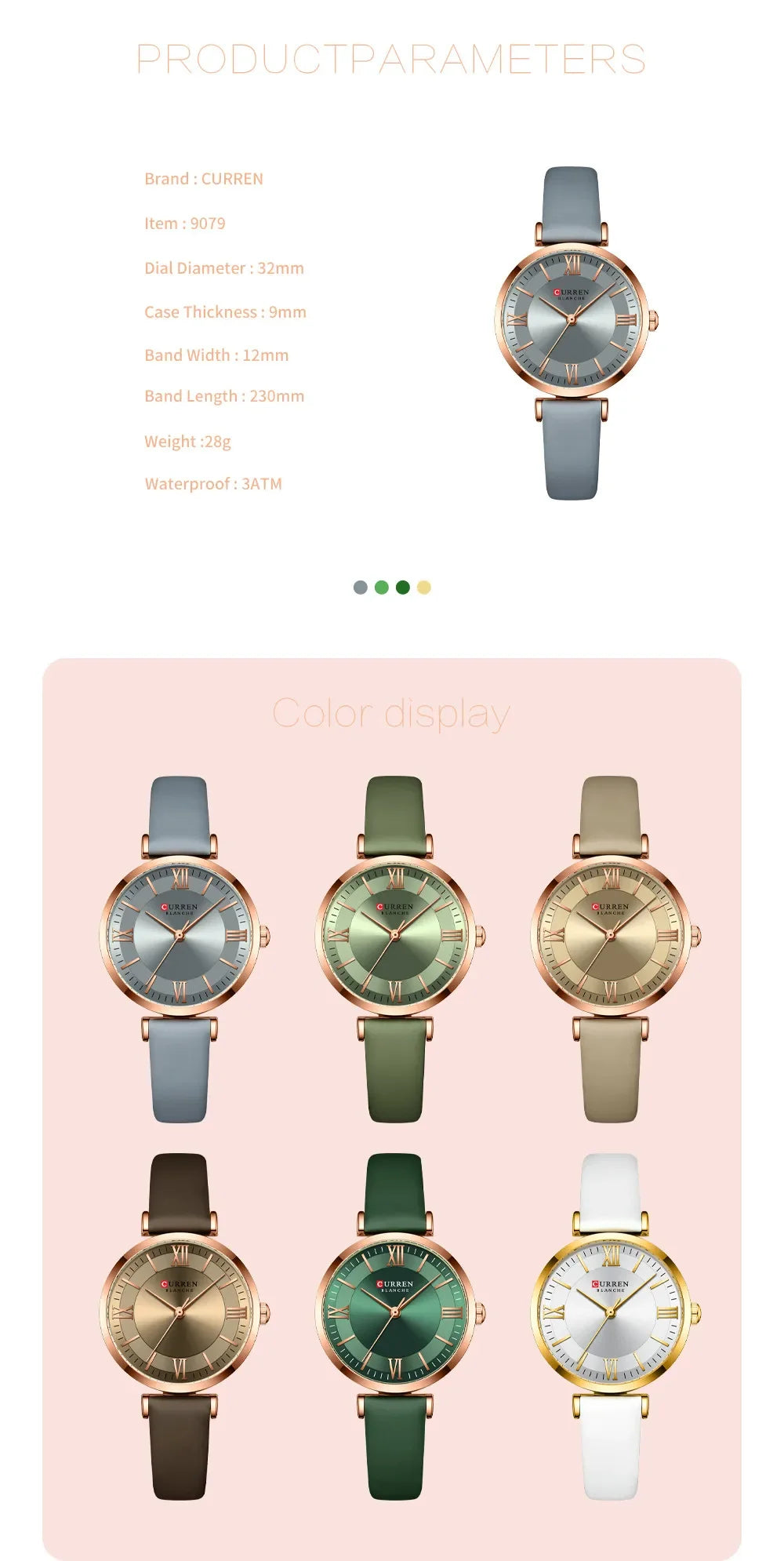 CURREN Women Watch Top Brand Luxury Original