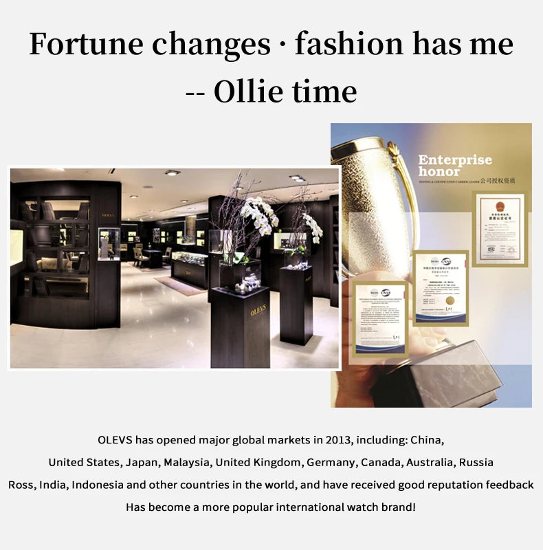 OLEVS Elegant Fashion Women's Watches Luxury