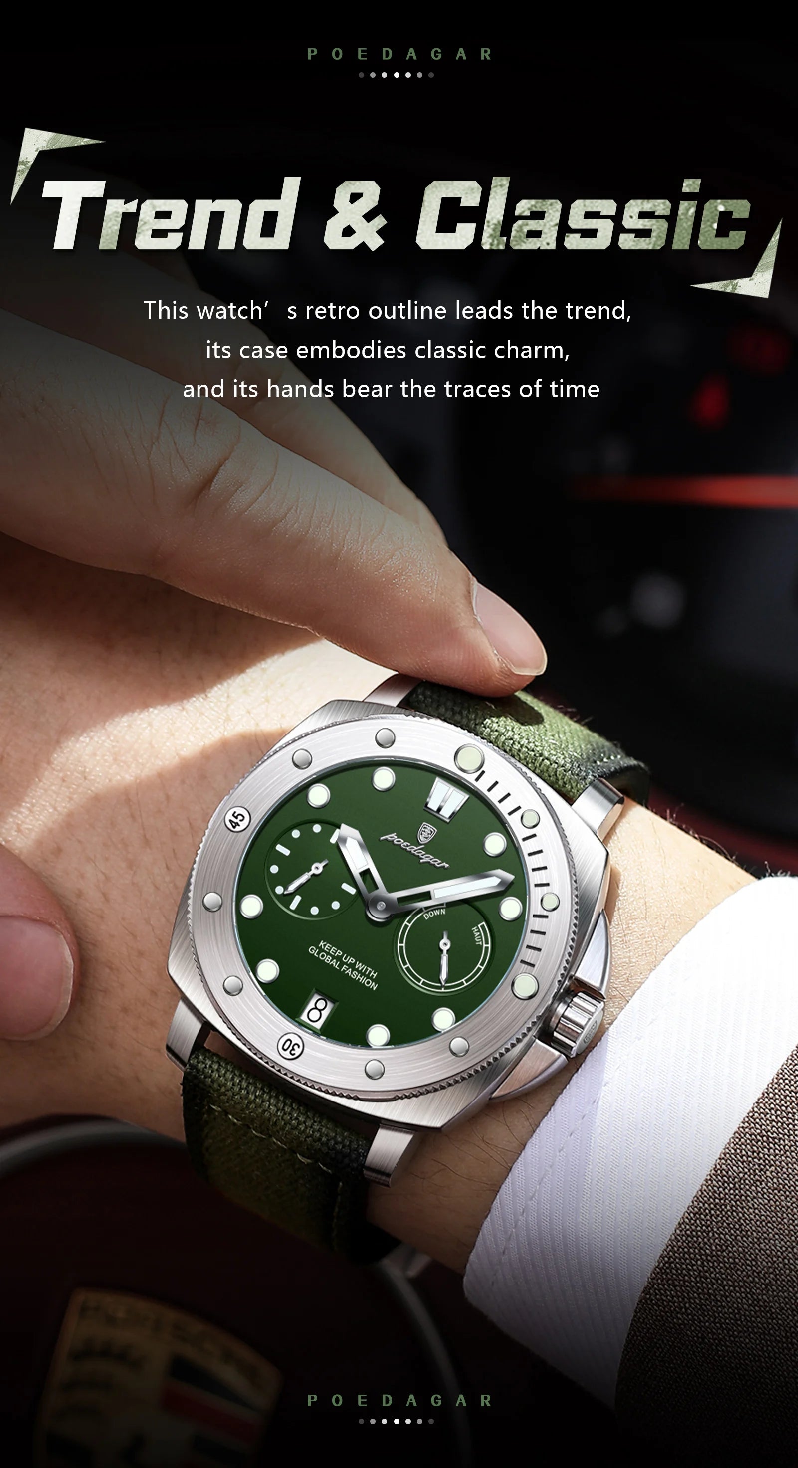 POEDAGAR High Quality Military Watch