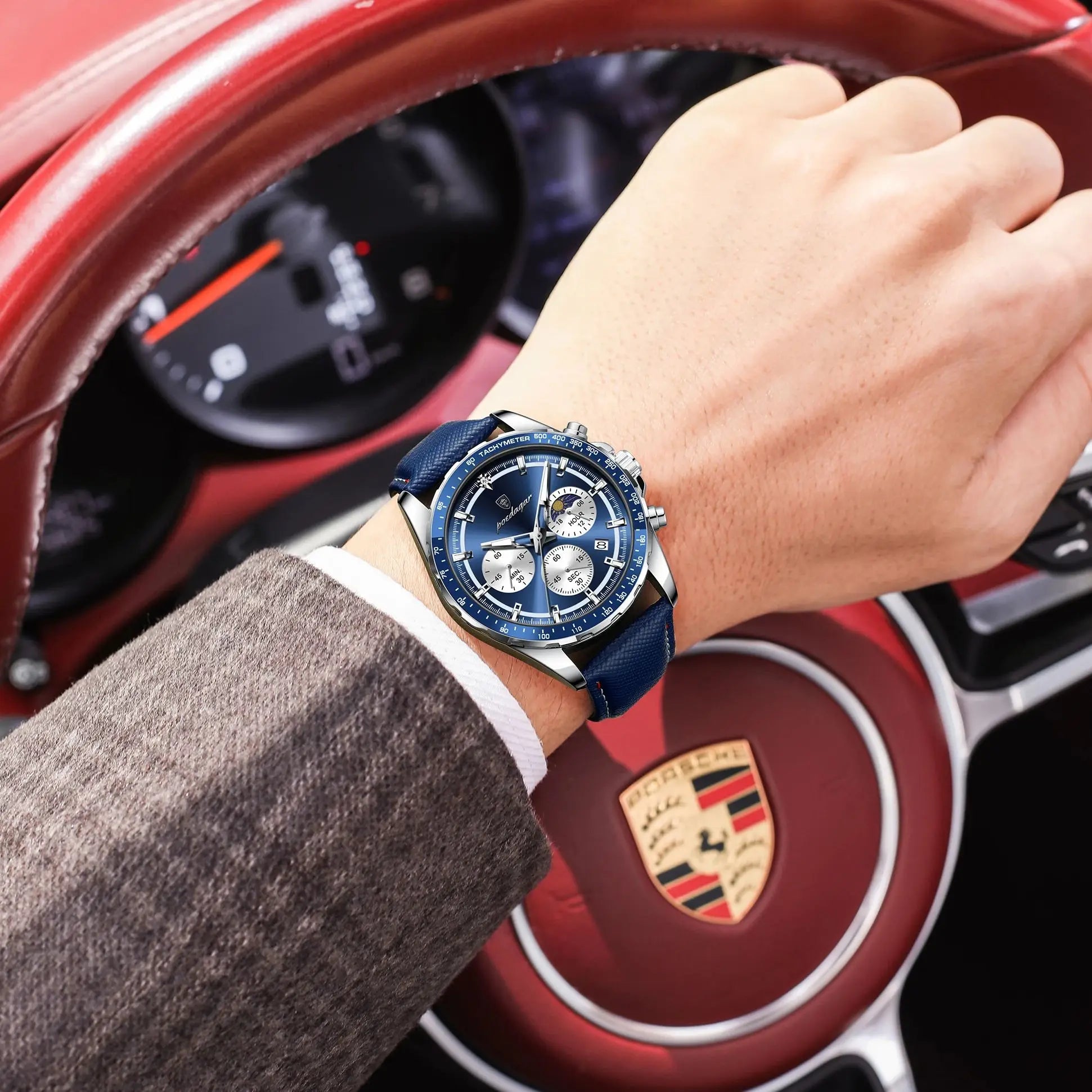 POEDAGAR - Original Luxury Men Clock Fashion Luminous