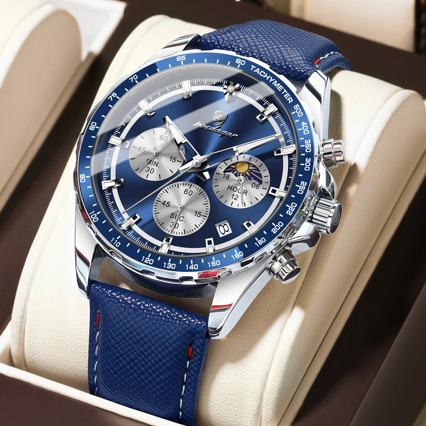 POEDAGAR - Original Luxury Men Clock Fashion Luminous