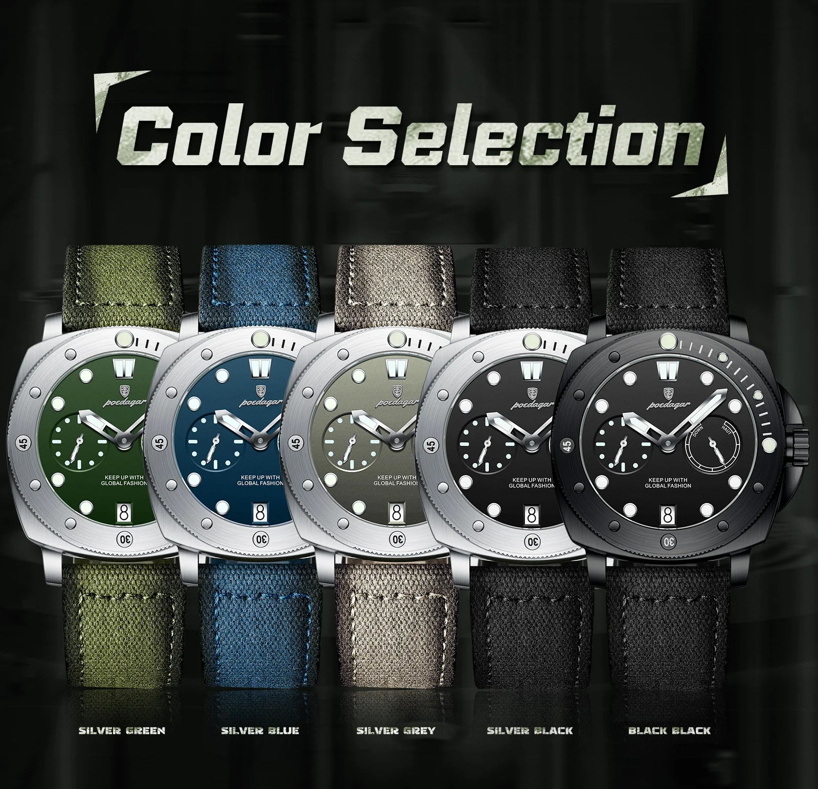 POEDAGAR High Quality Military Watch