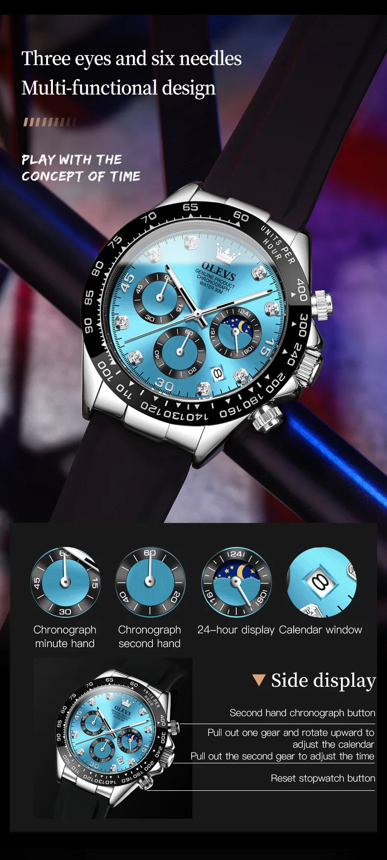 OLEVS - Men’s Luxury Quartz Chronograph Watch