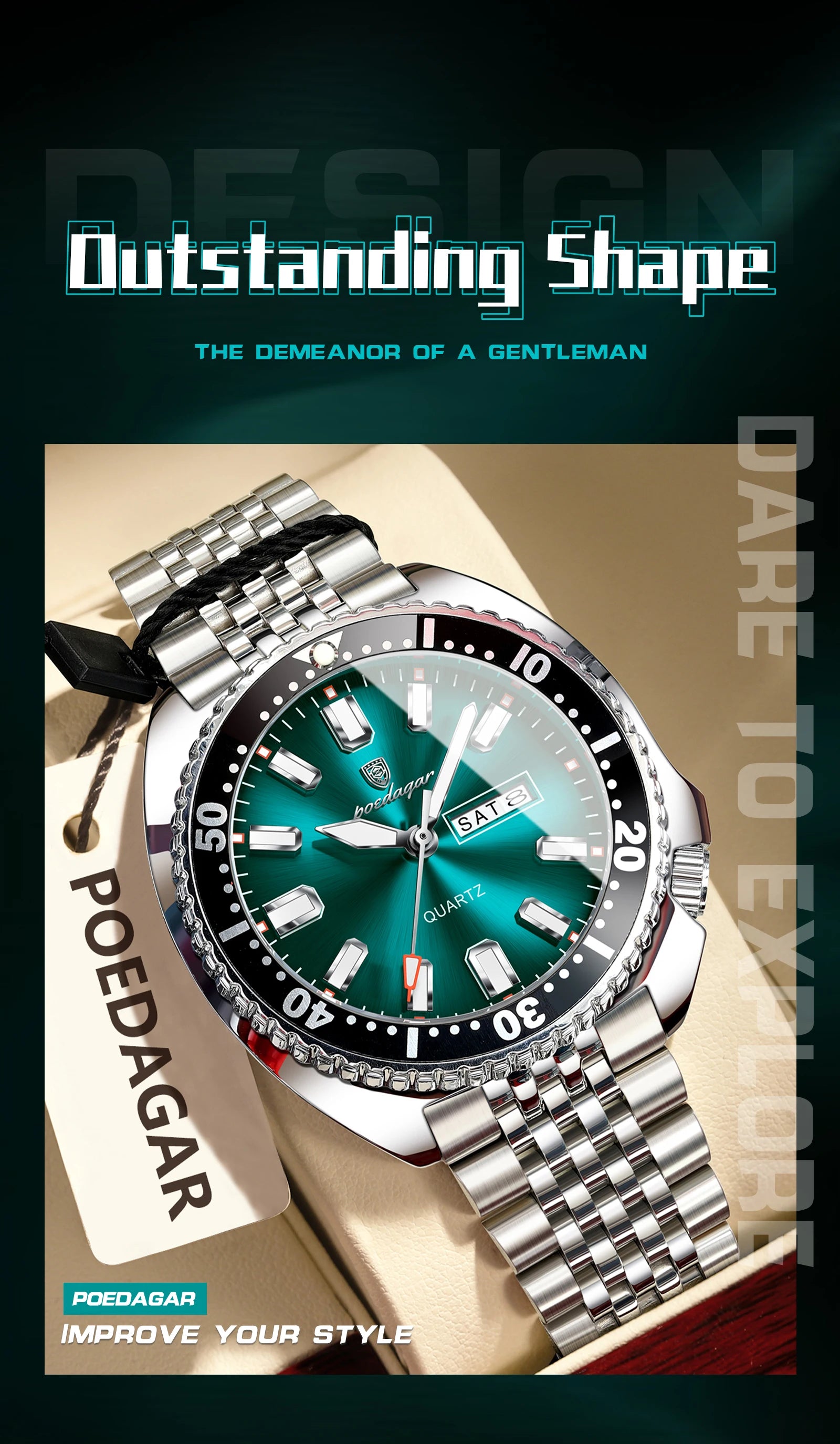 POEDAGAR Waterproof Luminous Luxury