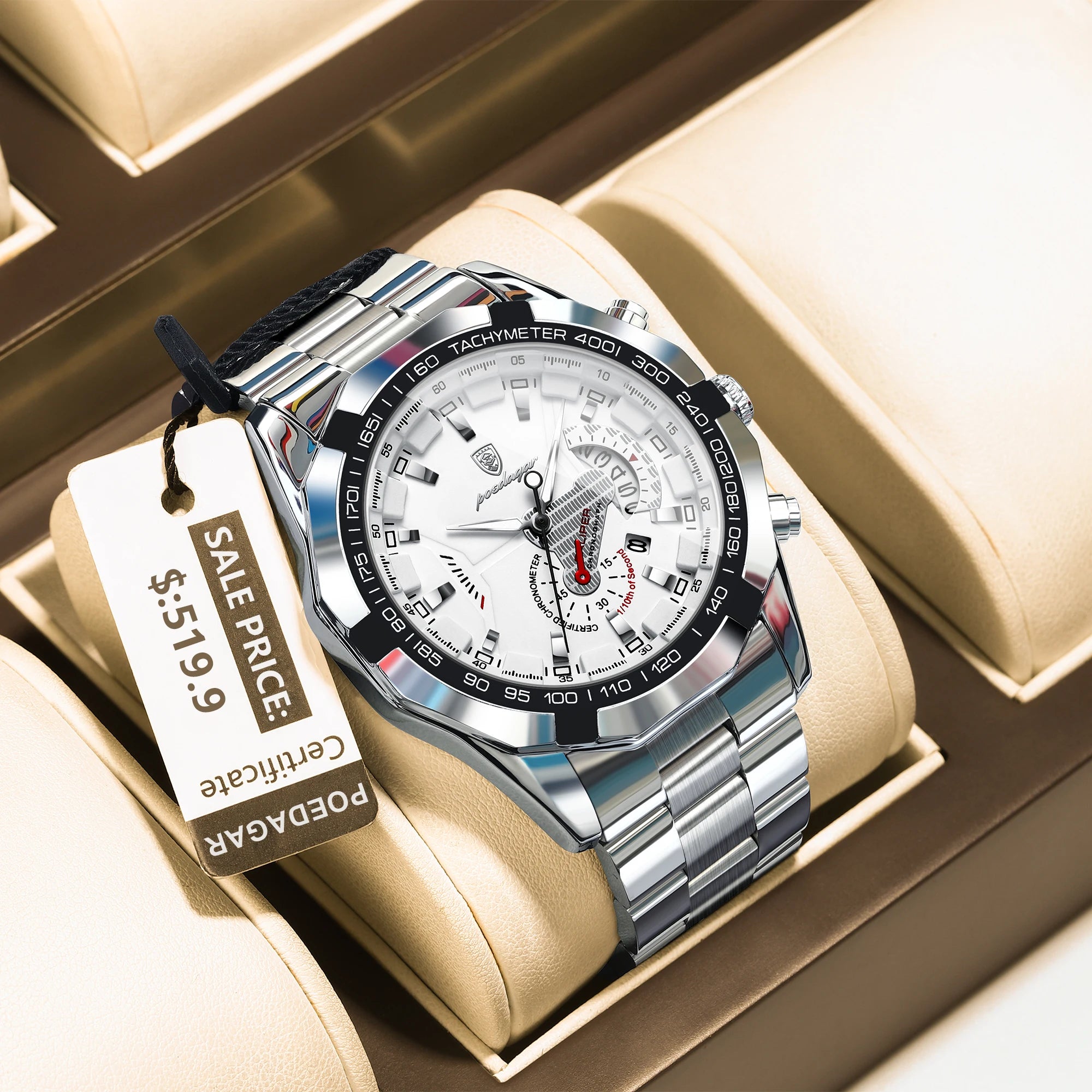 POEDAGAR Business Military Men Clock