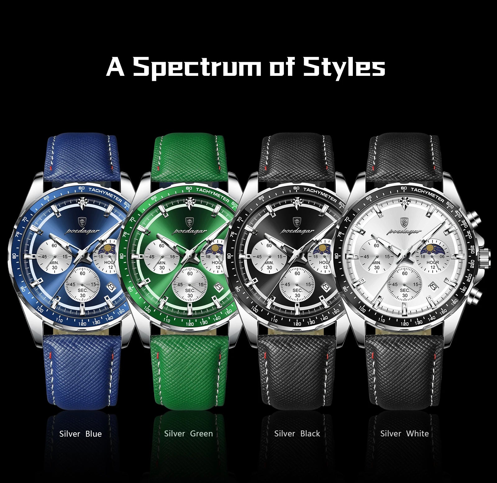 POEDAGAR - Original Luxury Men Clock Fashion Luminous