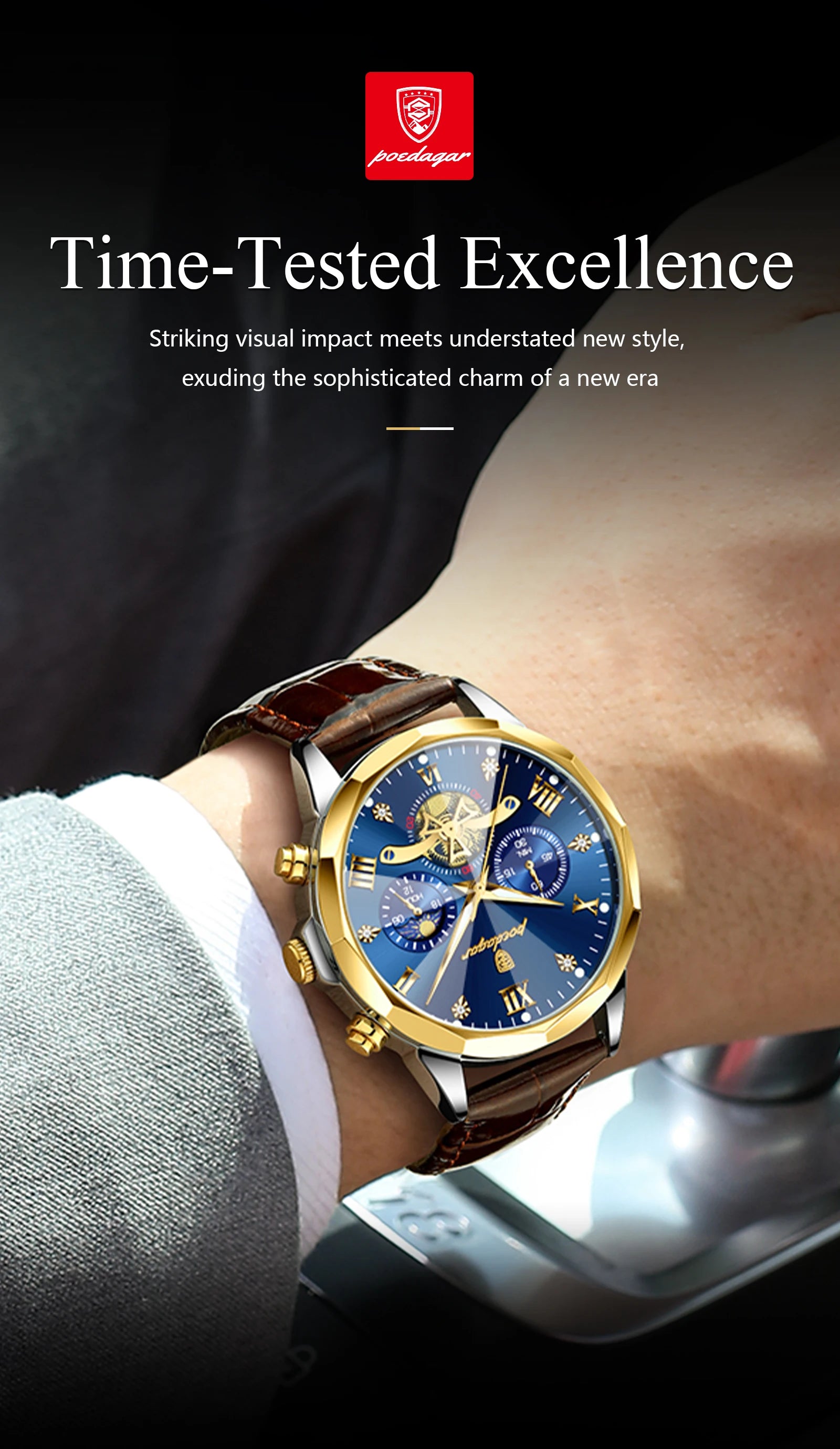 POEDAGAR -  Military Luxury Men Wristwatch