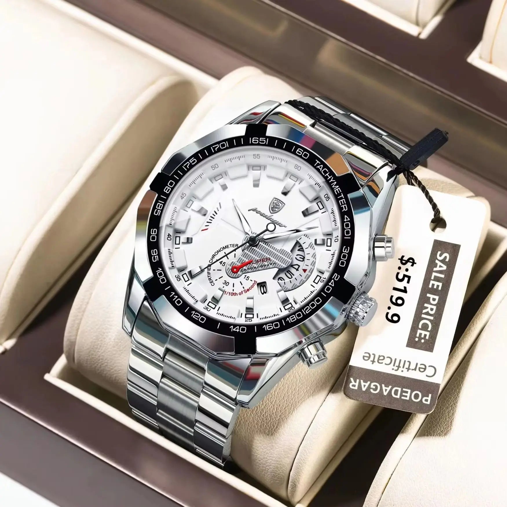 POEDAGAR Business Military Men Clock