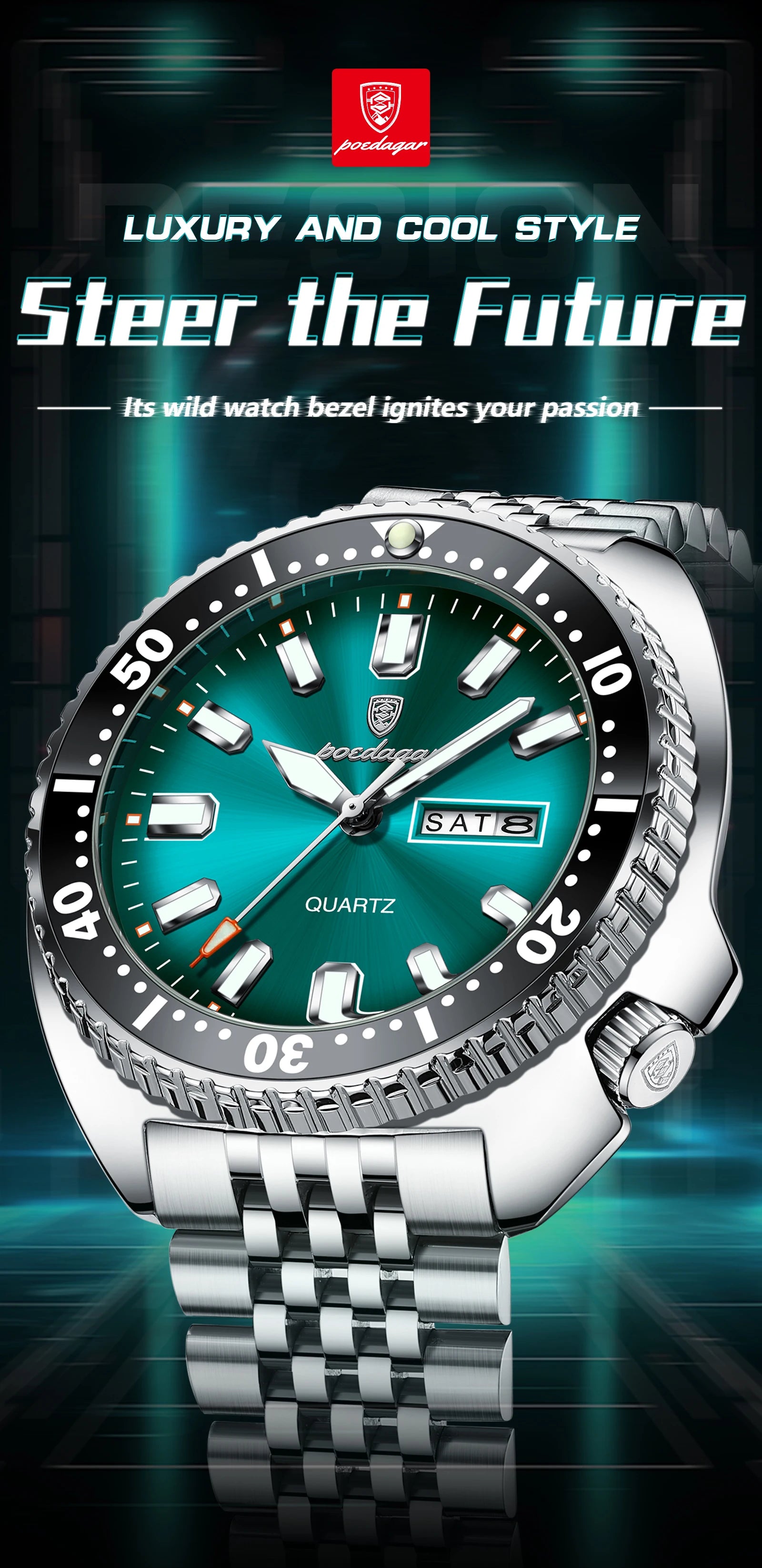 POEDAGAR Waterproof Luminous Luxury