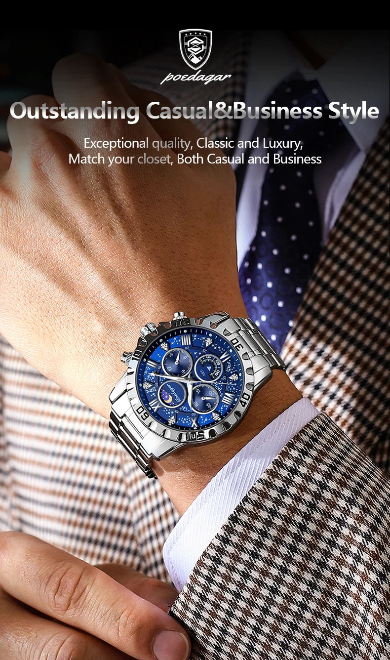 POEDAGAR - Luxury Watch for Man Quartz Sports Men