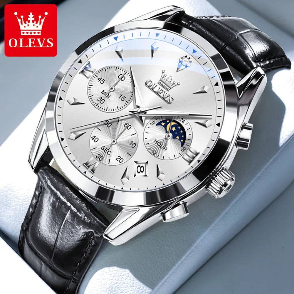 OLEVS - 3609 Original Moon Phase Chronograph