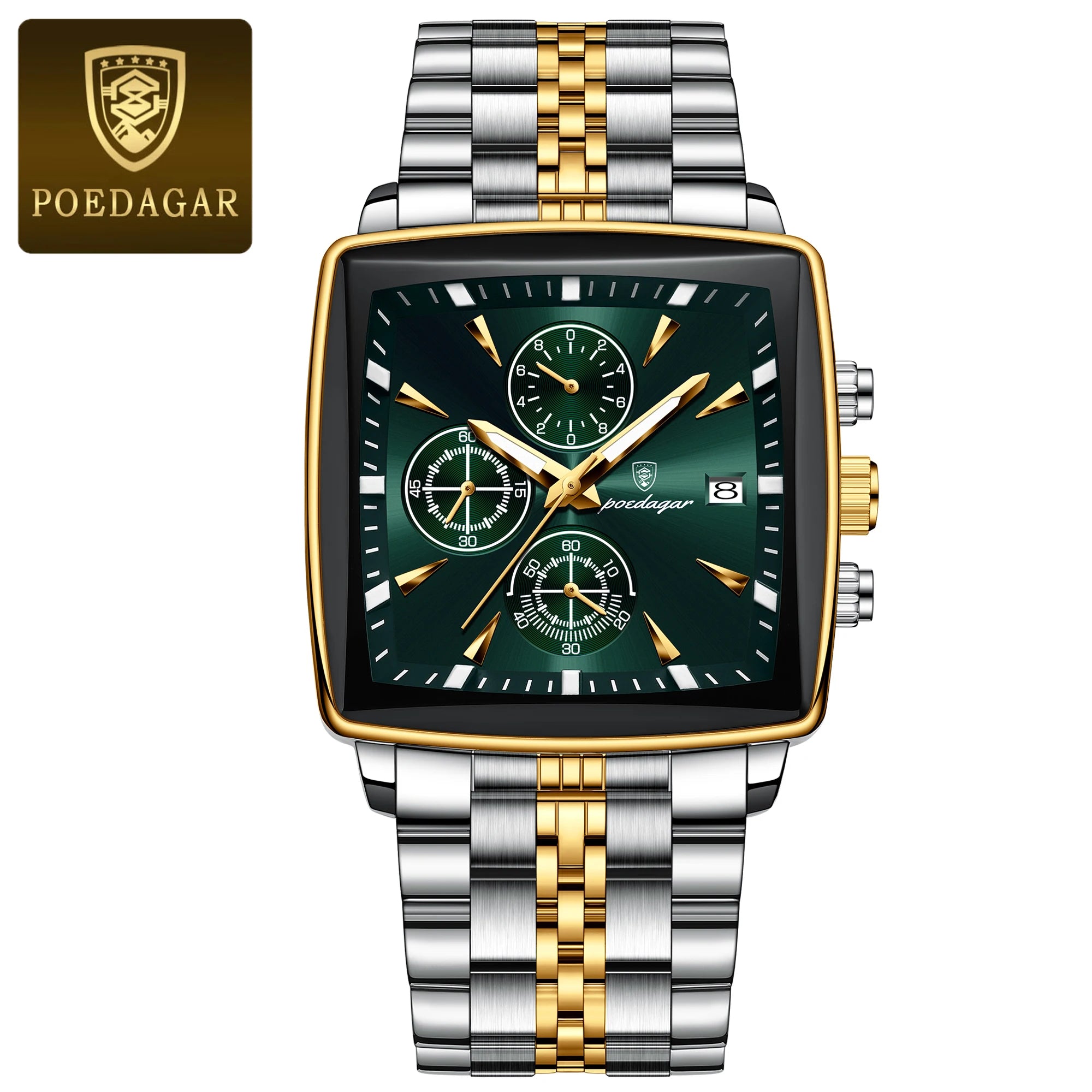 POEDAGAR  Chronograph Square Man