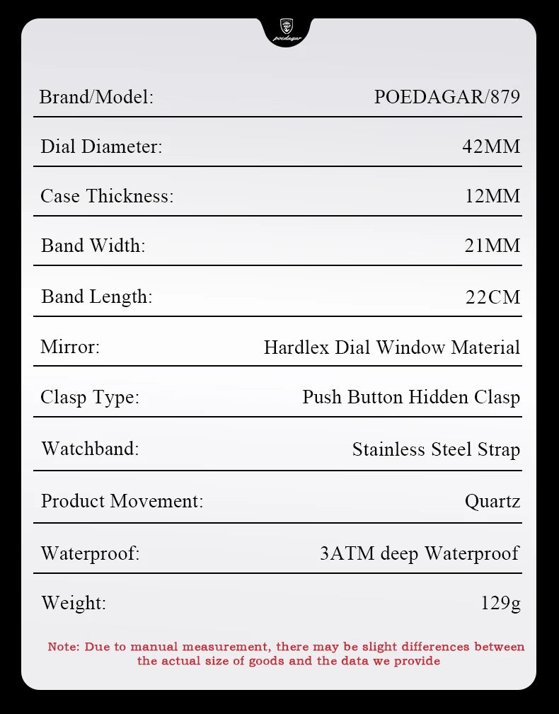 POEDAGAR Original Men Clock Sports 01