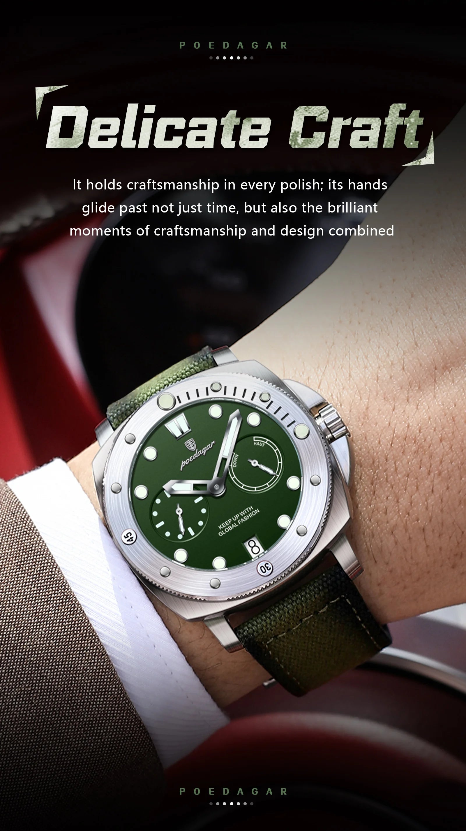 POEDAGAR High Quality Military Watch