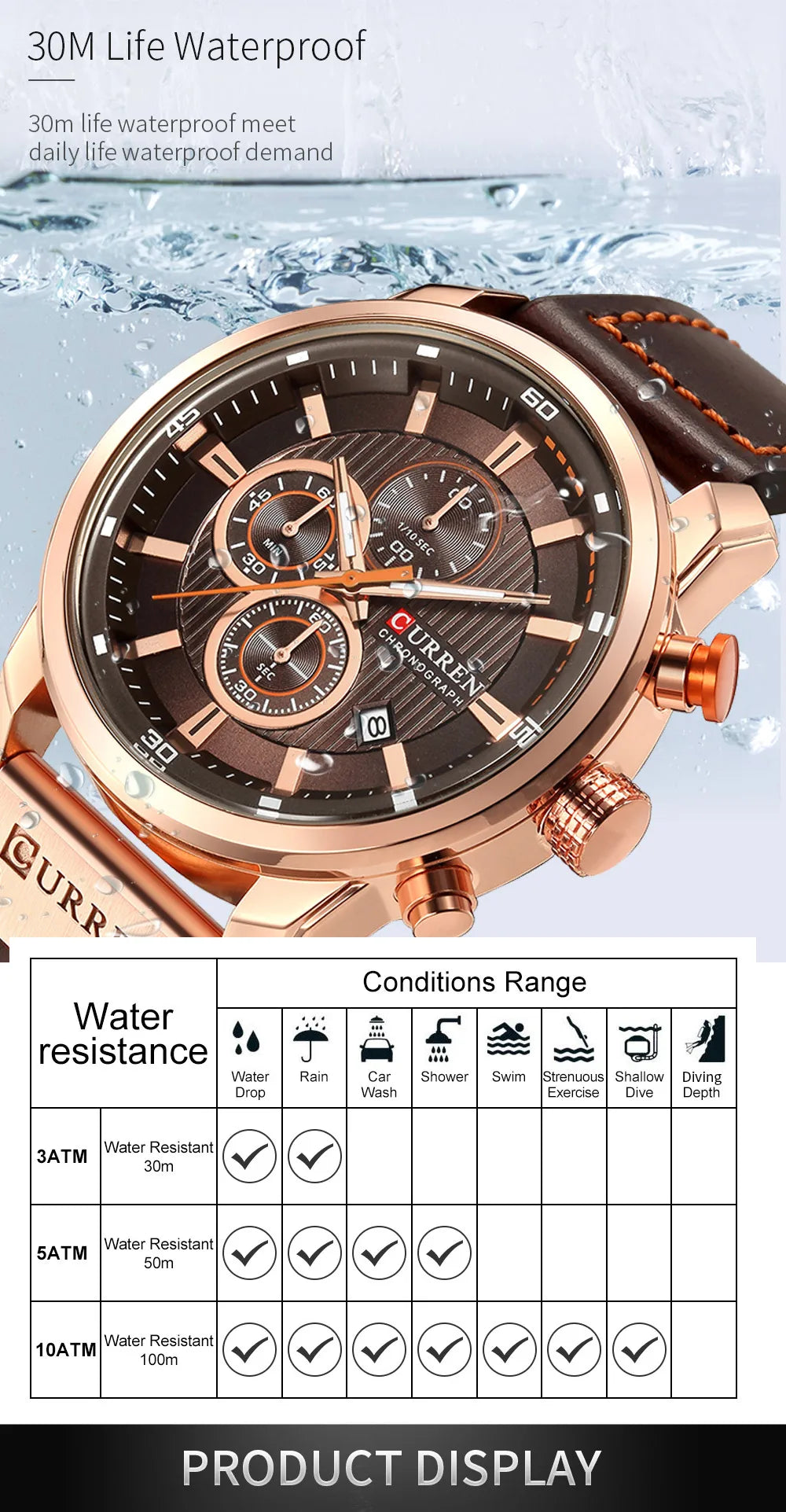 CURREN Fashion Date Quartz Men Watches Top Brand