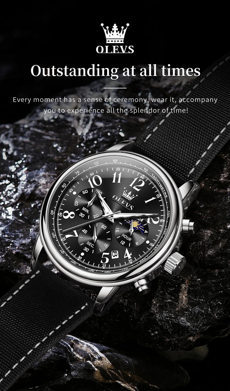 OLEVS Men’s Multifunction Quartz Chronograph Watch