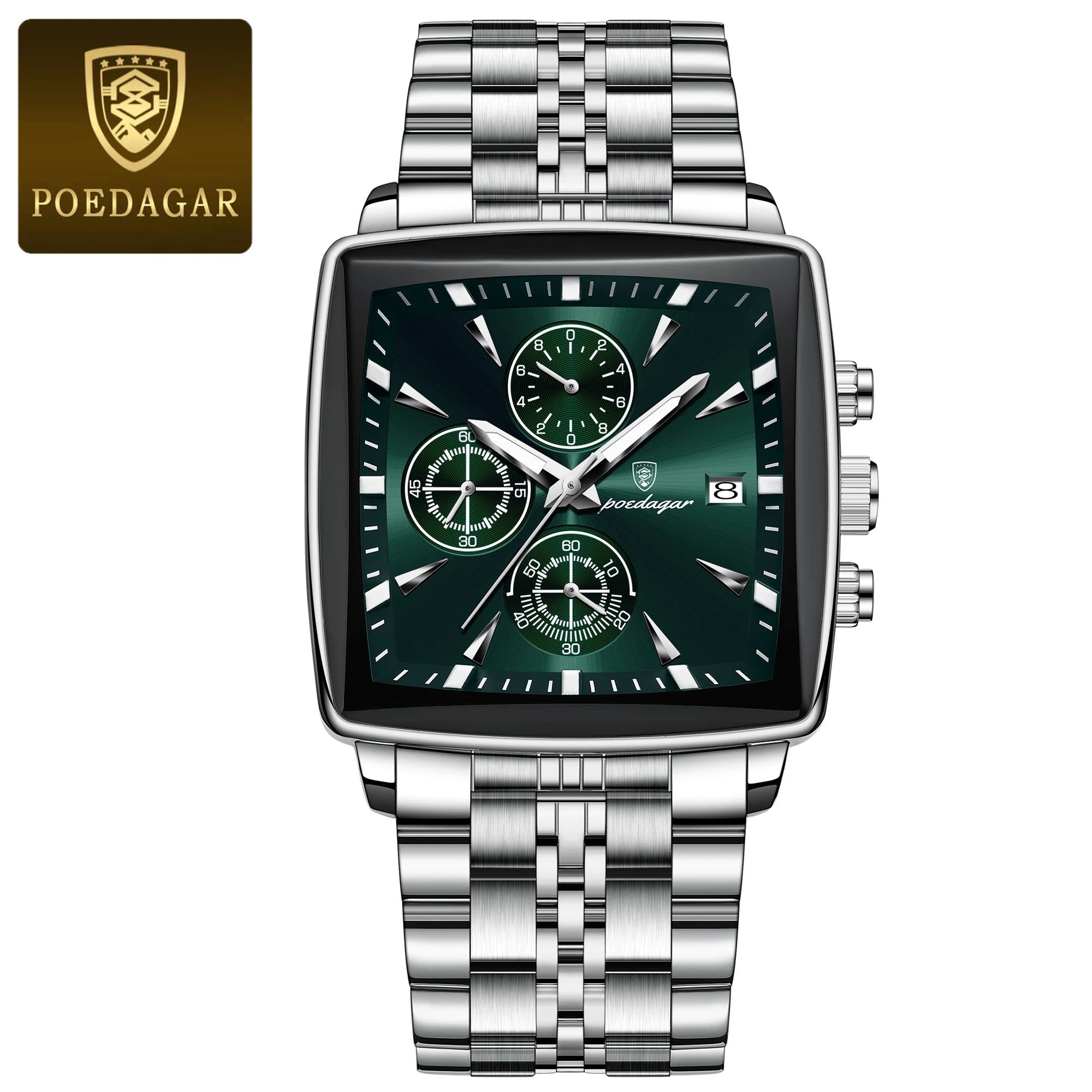 POEDAGAR  Chronograph Square Man