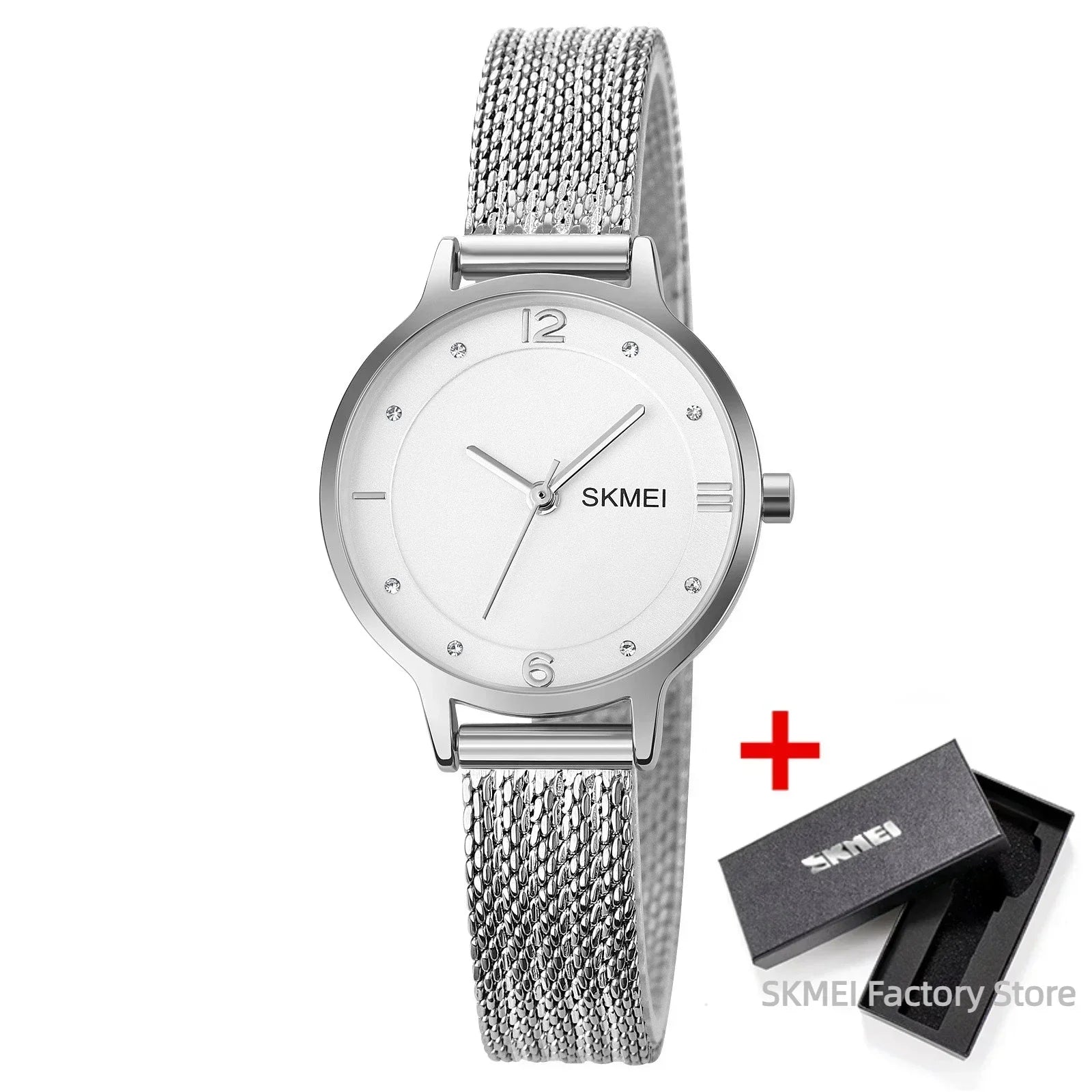 SKMEI 1874 Wristwatches Ladies Steel Bracelet Lady