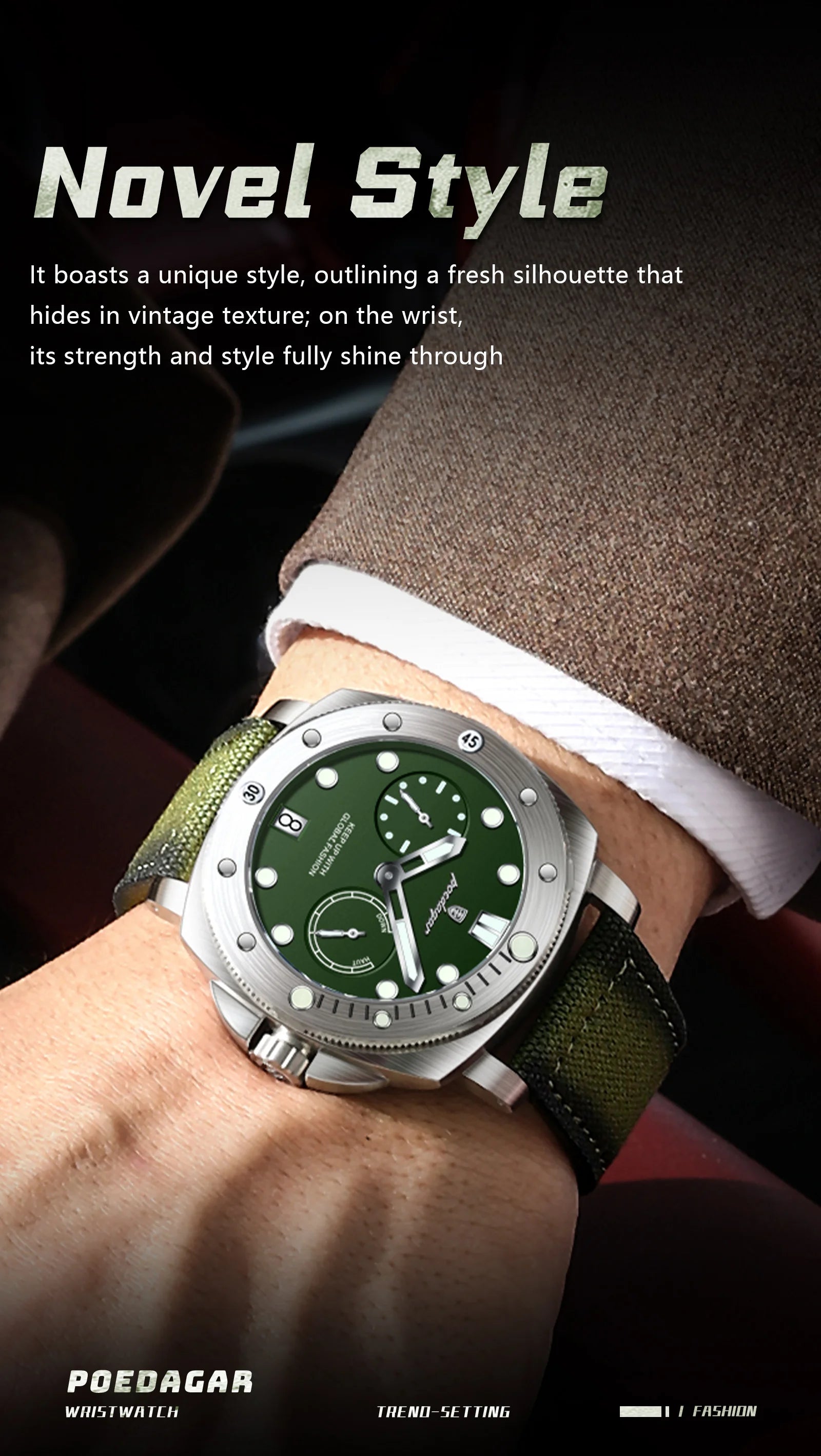POEDAGAR High Quality Military Watch
