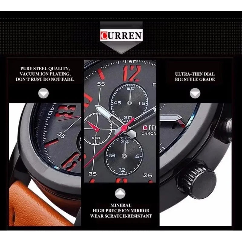 CURREN  Fashion&Casual Business Quartz