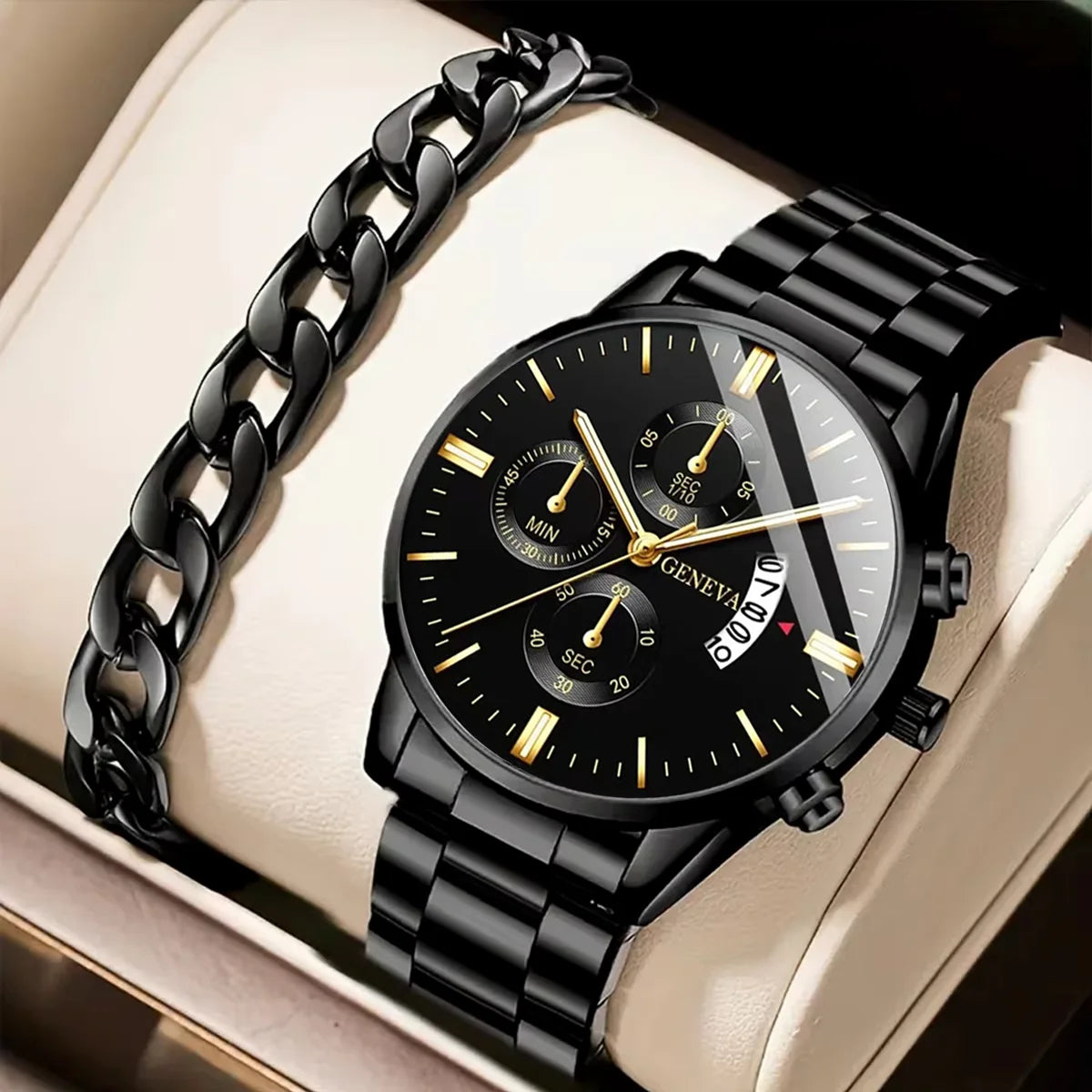 GAIETY - Fashion Men Stainless Steel Watch