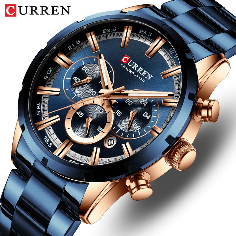 CURREN -  Men's Watch Blue Dial Stainless Steel