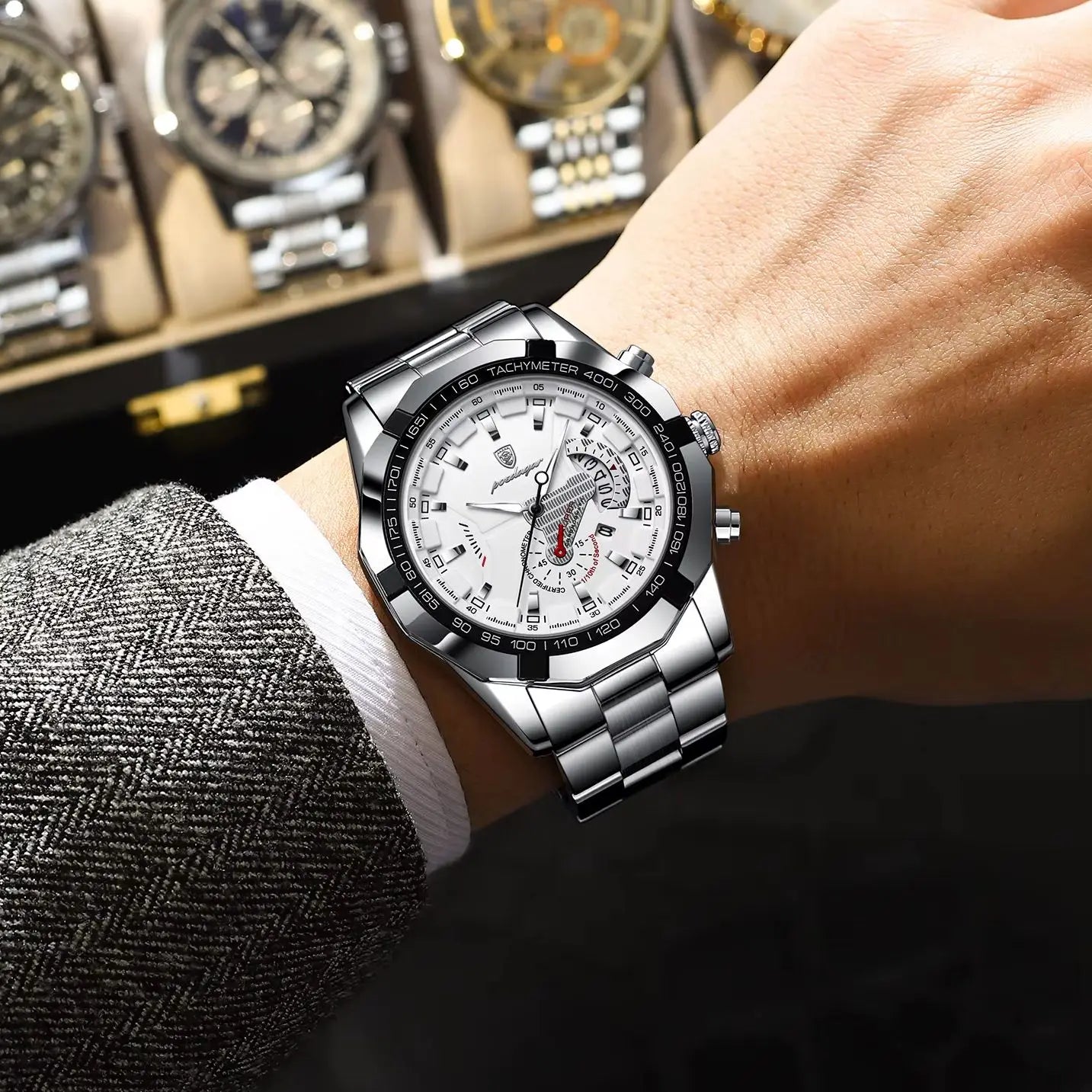 POEDAGAR Business Military Men Clock