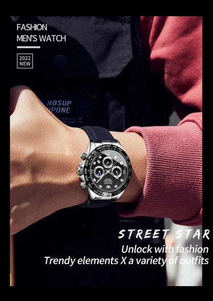 TIME HORAS  19 OLEVS 2875 Luxury Men Watch Quartz Man Watches Waterproof Luminous Top Brand Watch for Men Date Chronograph Sport Wristwatch