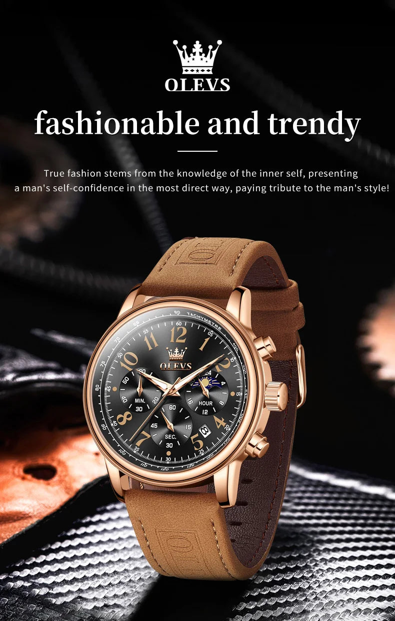 OLEVS Men’s Multifunction Quartz Chronograph Watch