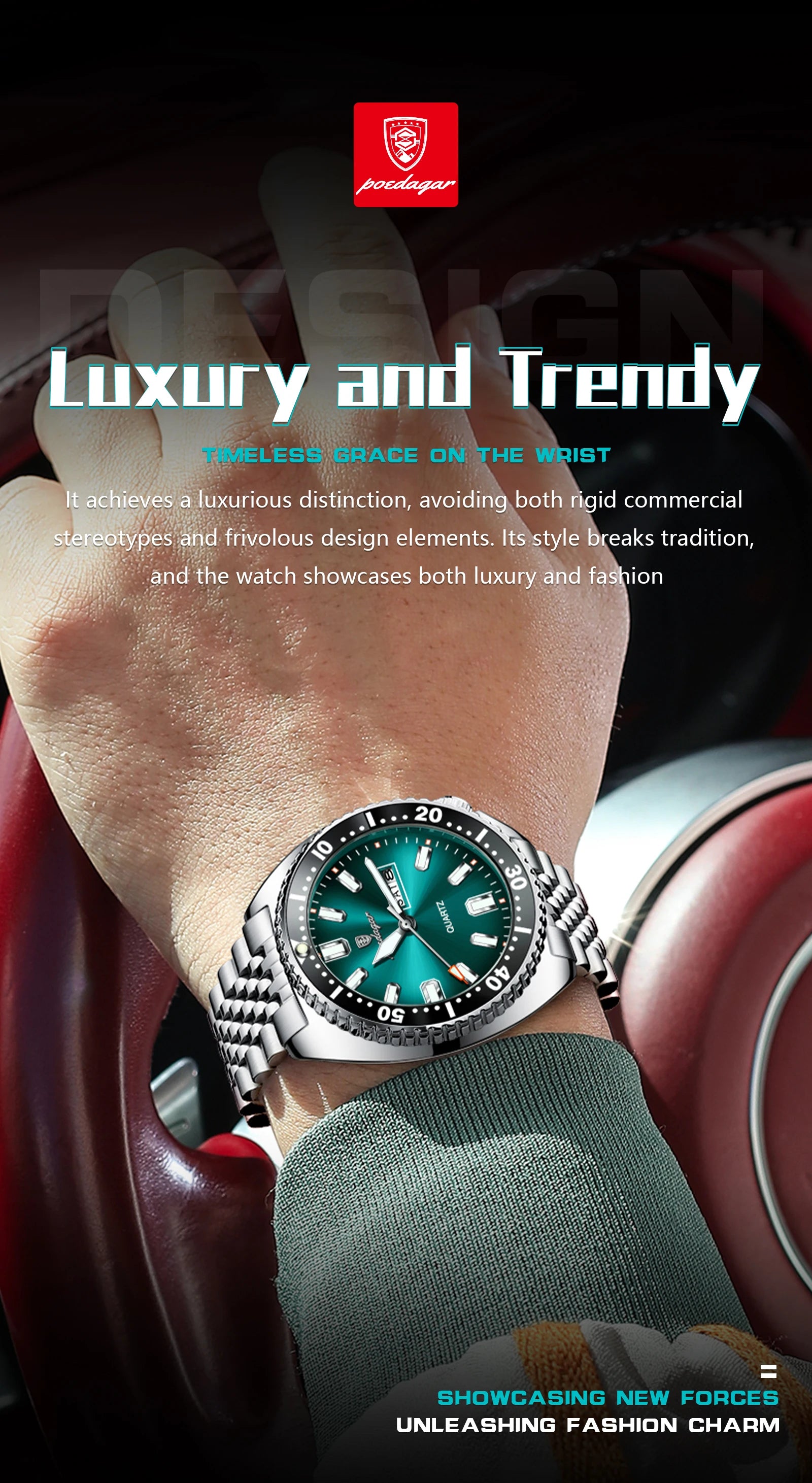 POEDAGAR Waterproof Luminous Luxury