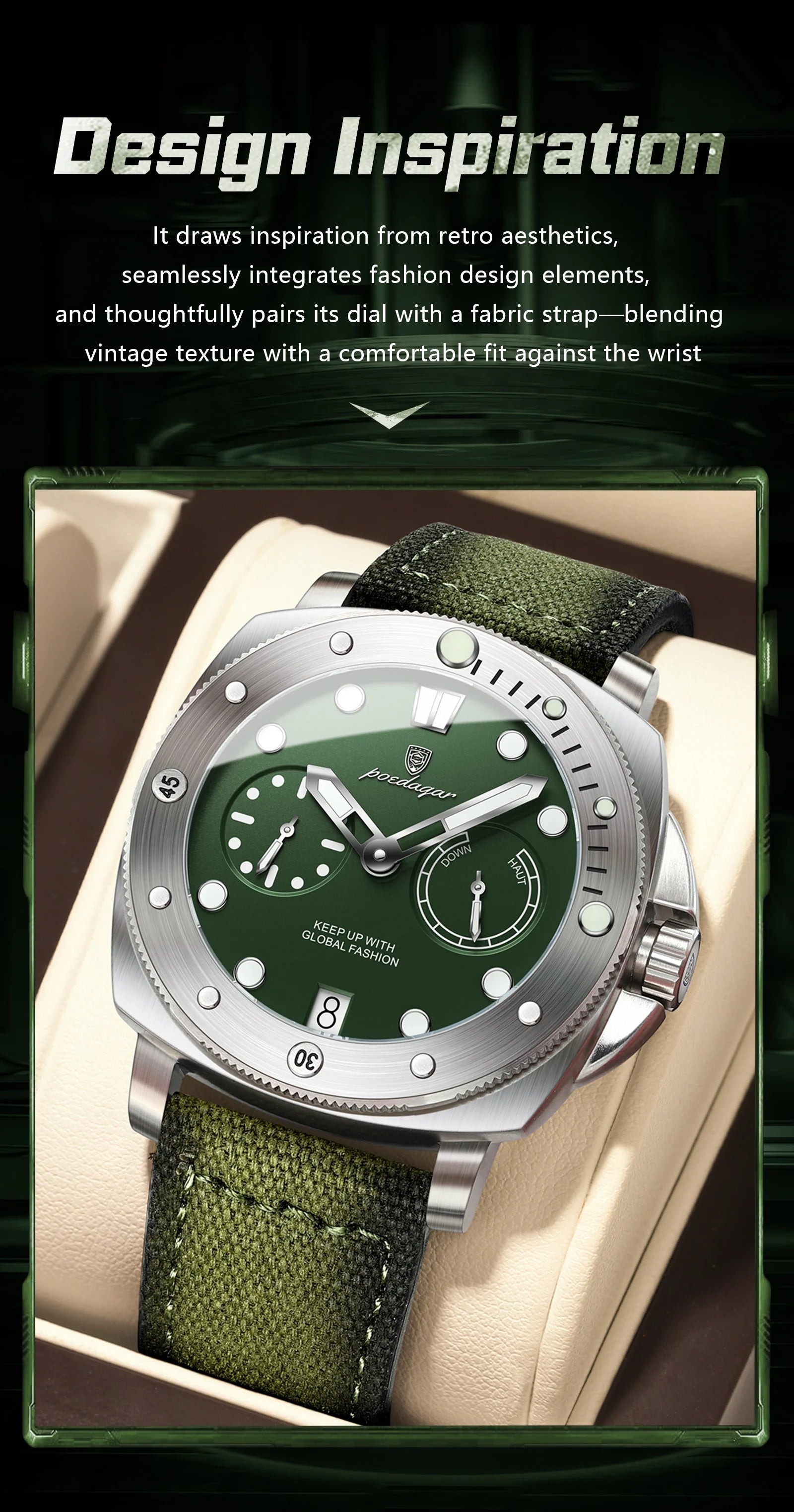 POEDAGAR High Quality Military Watch