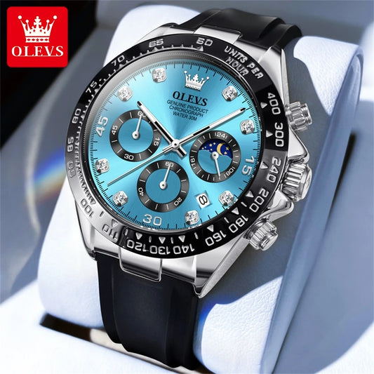 TIME HORAS  19 OLEVS 2875 Luxury Men Watch Quartz Man Watches Waterproof Luminous Top Brand Watch for Men Date Chronograph Sport Wristwatch