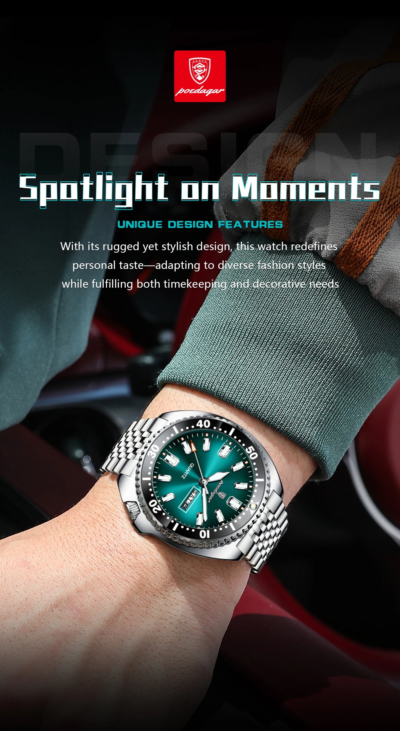 POEDAGAR Waterproof Luminous Luxury