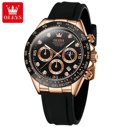 TIME HORAS  19 OLEVS 2875 Luxury Men Watch Quartz Man Watches Waterproof Luminous Top Brand Watch for Men Date Chronograph Sport Wristwatch
